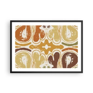 Poster in een zwarte lijst - Sentimentele abstractie - 70x50 cm