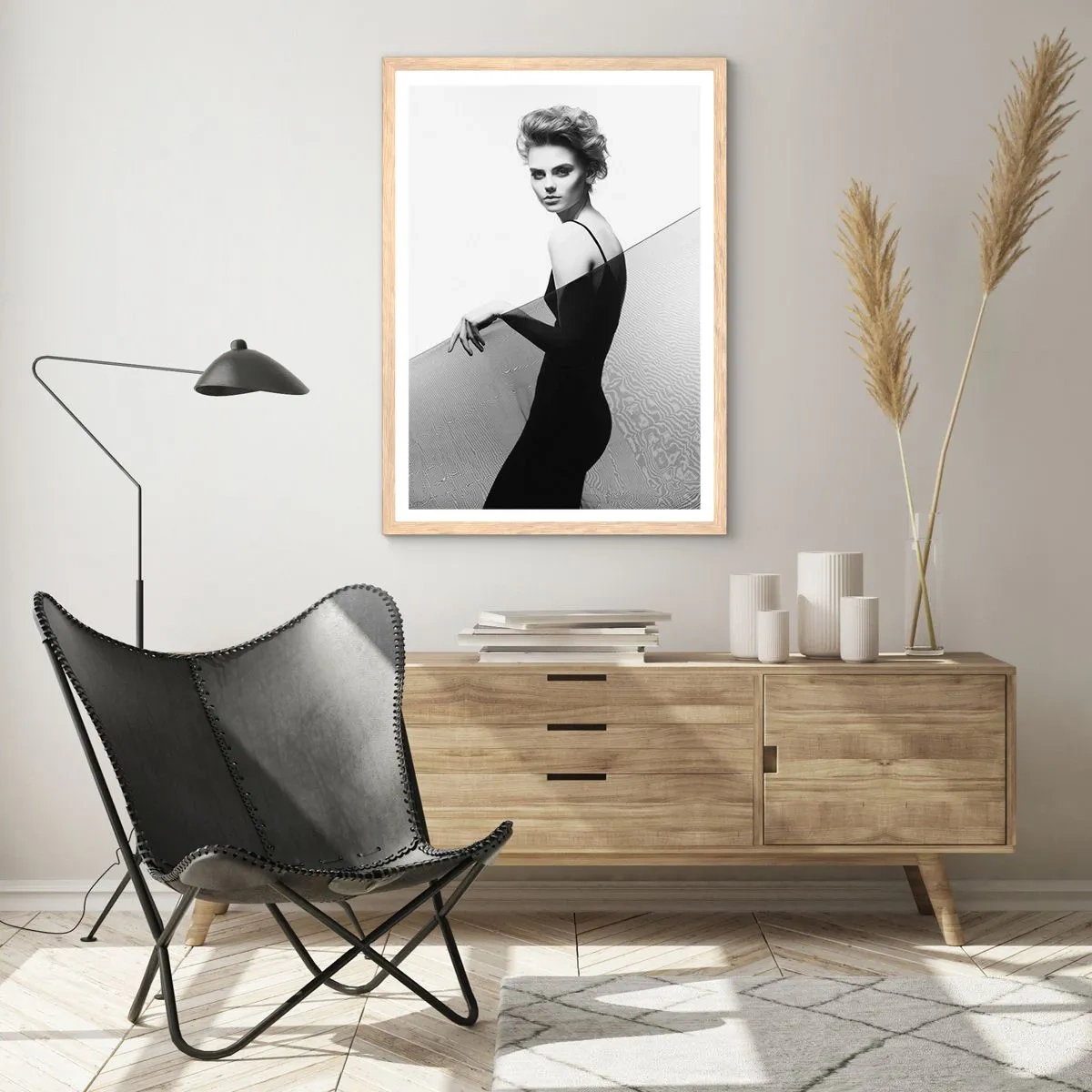 Een poster in een licht eiken lijst - Magnetische blik - 61x91 cm