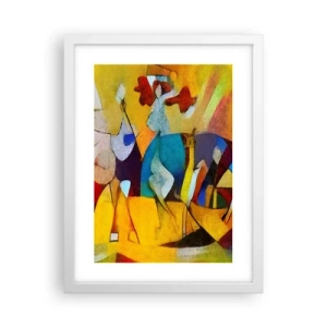 Poster in een witte lijst - Zon - leven - vreugde - 30x40 cm