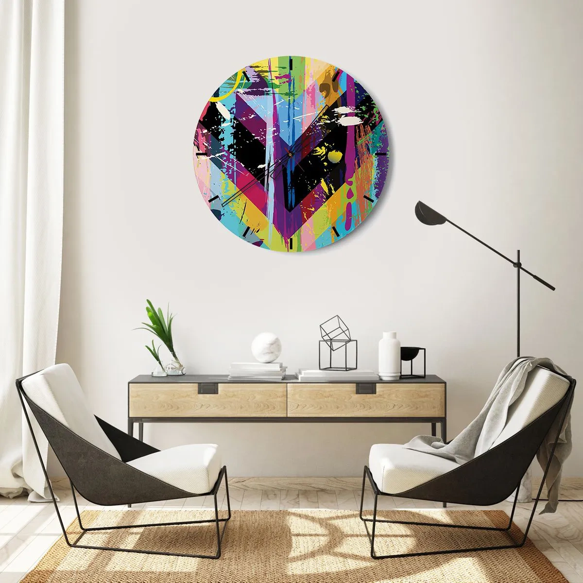 Wandklok - Klok - Van boven naar beneden - 40x40 cm