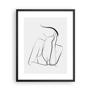 Poster in een zwarte lijst - Op de golf van dromen - 40x50 cm