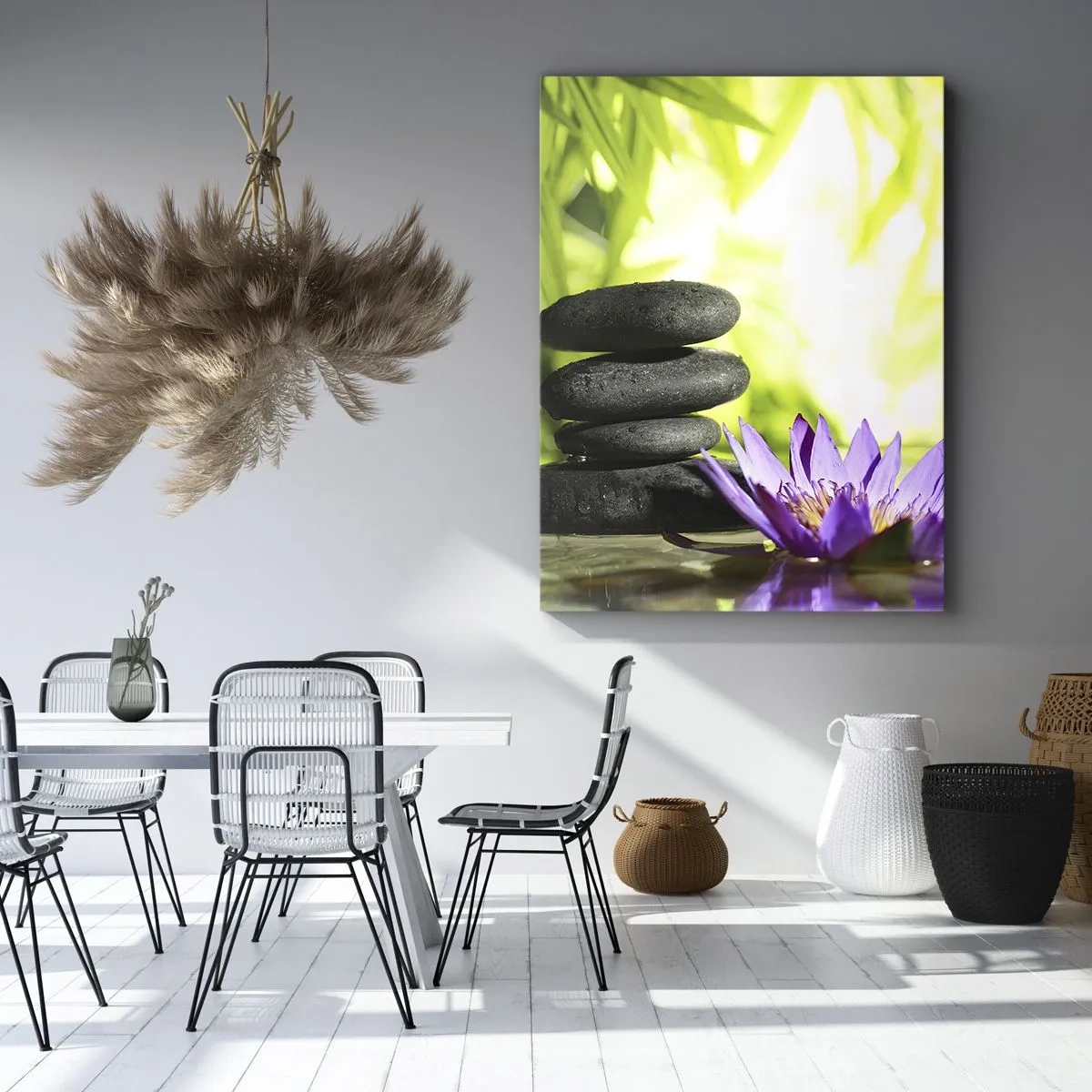Schilderen op canvas - In een bamboestruik - 70x100 cm
