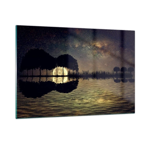 Schilderen op glas - Nacht aan het einde van de wereld - 120x80 cm