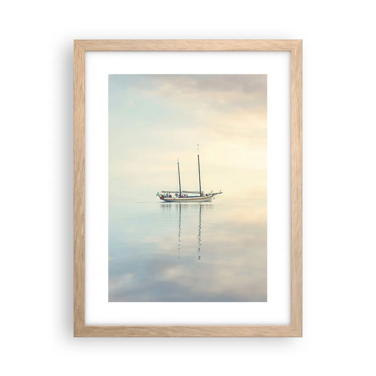 Een poster in een licht eiken lijst - In een zee van stilte - 30x40 cm