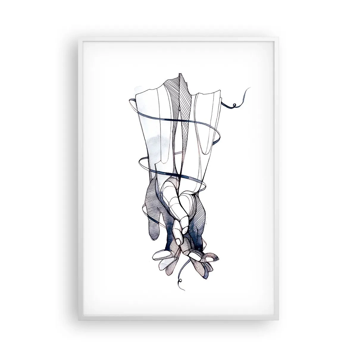 Poster in een witte lijst - Touch-studie - 70x100 cm