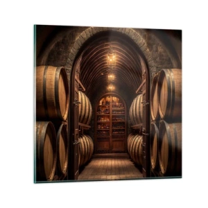 Schilderen op glas - Sfeervolle kelder - 30x30 cm