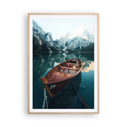 Een poster in een licht eiken lijst - Alsof het op glas is geschilderd - 70x100 cm