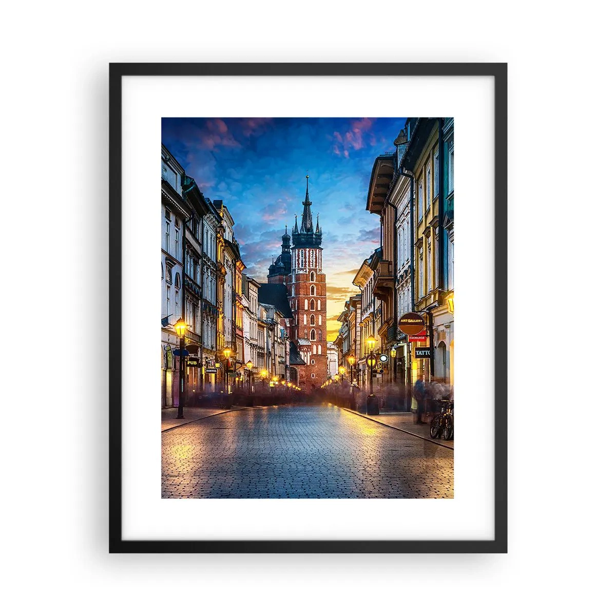 Poster in een zwarte lijst - Charme van Krakau - 40x50 cm