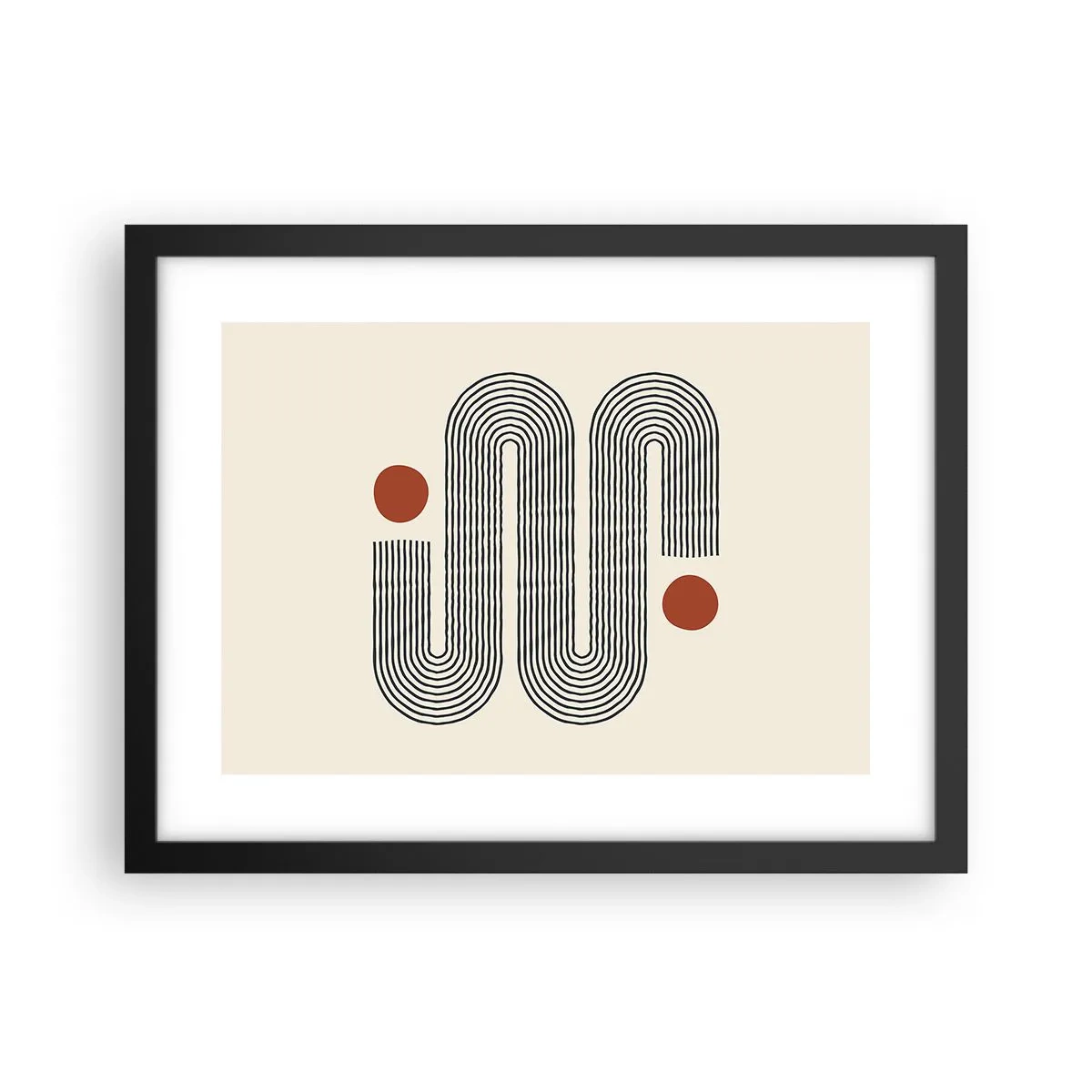 Poster in een zwarte lijst - Van het begin tot het eind - 40x30 cm