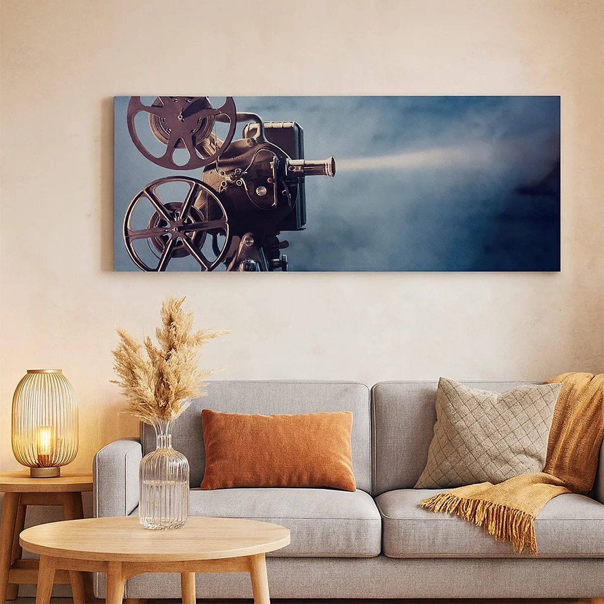 Schilderen op canvas - In de oude bioscoop - 30x30 cm