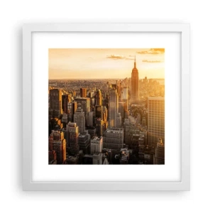 Poster in een witte lijst - Groeien in de zon - 30x30 cm