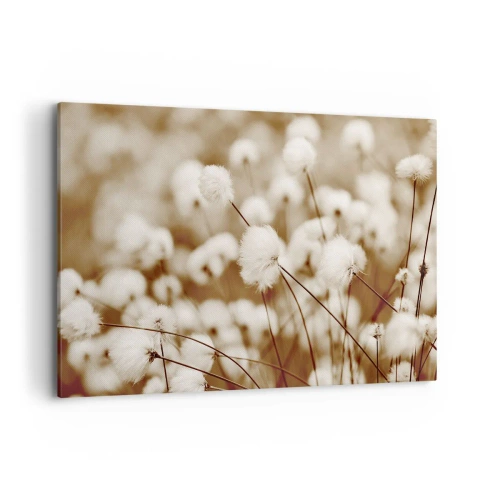 Schilderen op canvas - Pluizig korenveld - 120x80 cm