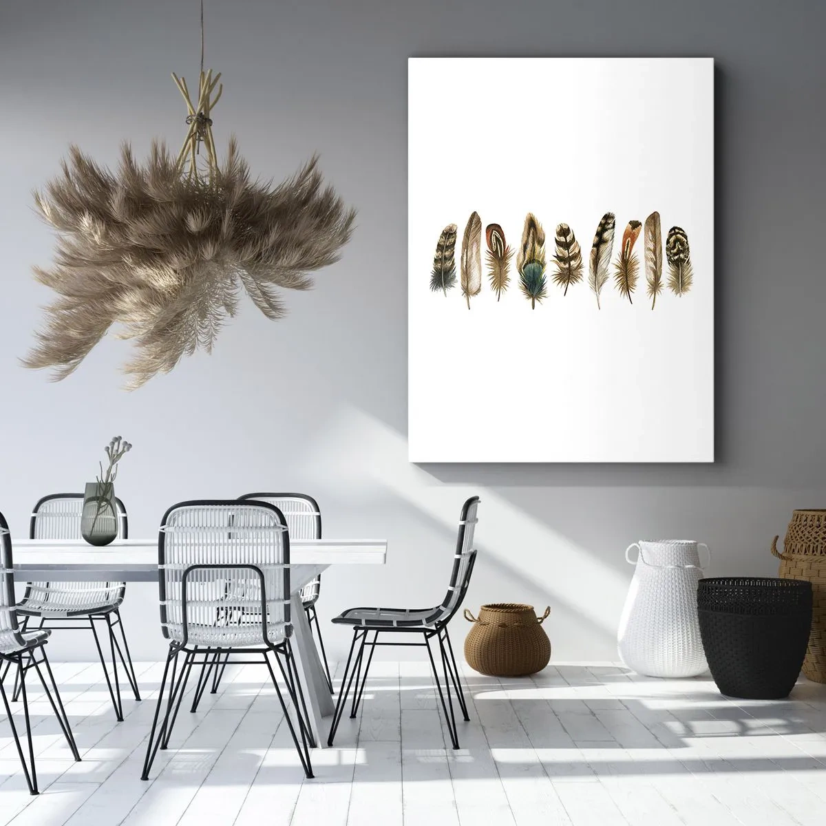 Schilderen op canvas - Een gevederde variatie - 50x70 cm