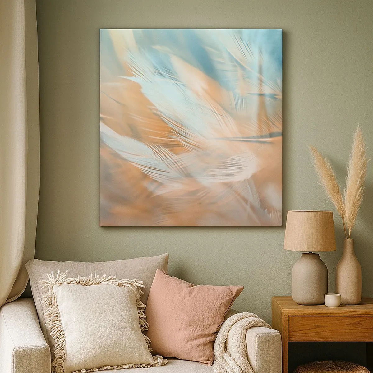 Schilderen op canvas - In het land van zachtheid - 30x30 cm