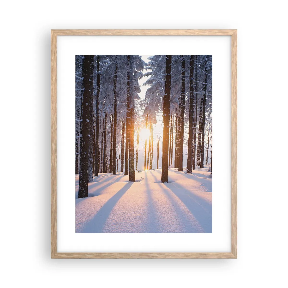 Een poster in een licht eiken lijst - Duidelijk in zwart-wit - 40x50 cm