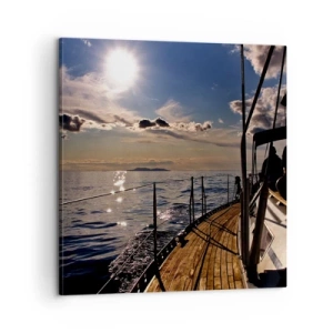 Schilderen op canvas - Zeilen naar de zon - 60x60 cm