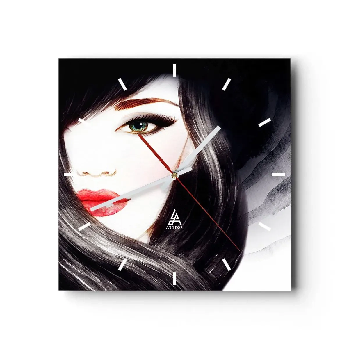 Wandklok - Klok - Saffier look - 30x30 cm