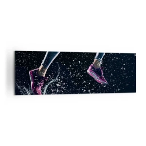 Schilderen op canvas - Hoeveel kracht in de benen - 160x50 cm