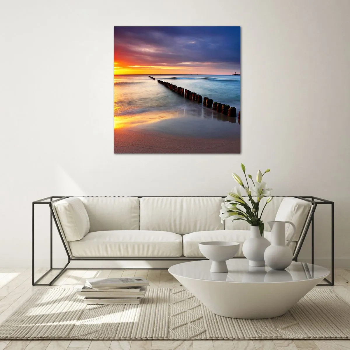 Schilderen op glas - Luister naar de stilte - 70x70 cm