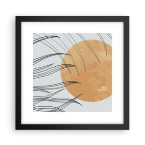 Poster in een zwarte lijst - Altijd naar de zon - 30x30 cm