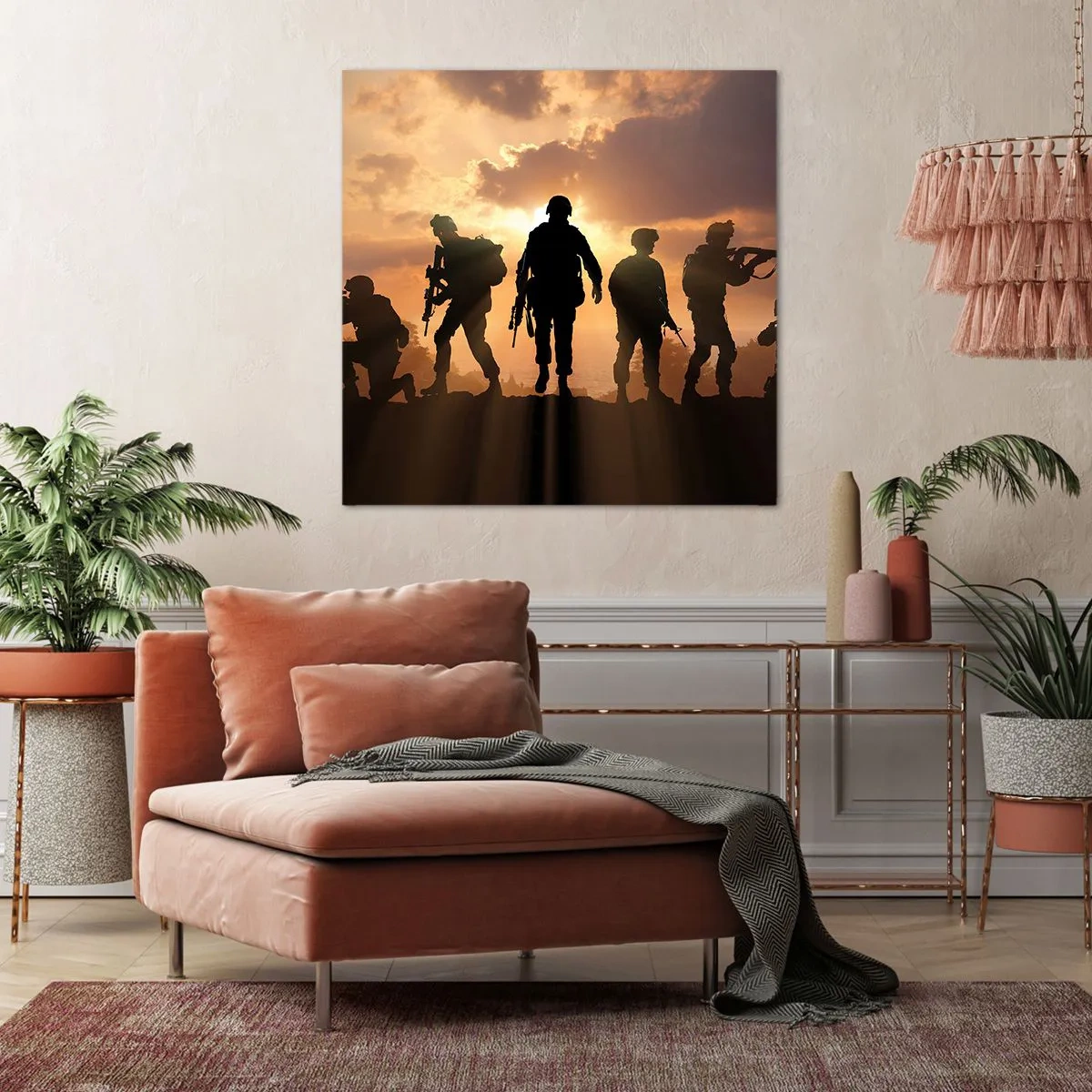 Schilderen op canvas - Brothers in arms - 50x50 cm