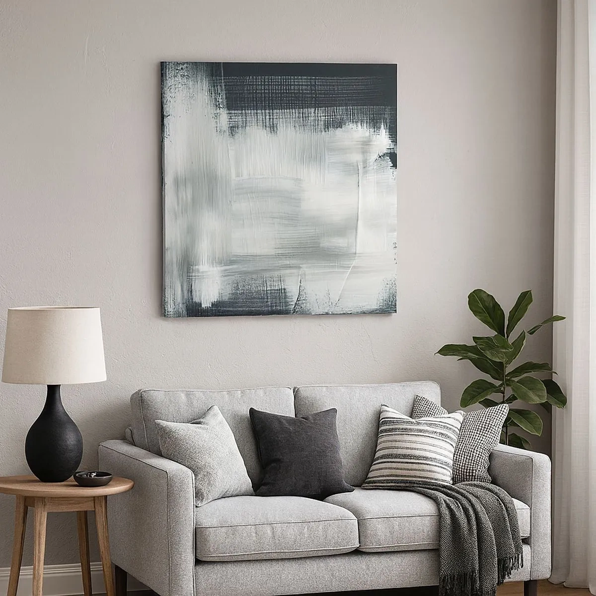 Schilderen op canvas - Geweven van verticaal en horizontaal - 30x30 cm