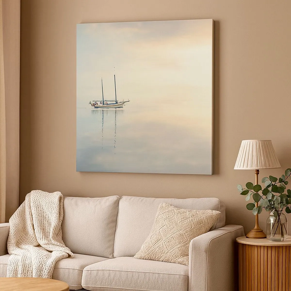 Schilderen op canvas - In een zee van stilte - 30x30 cm