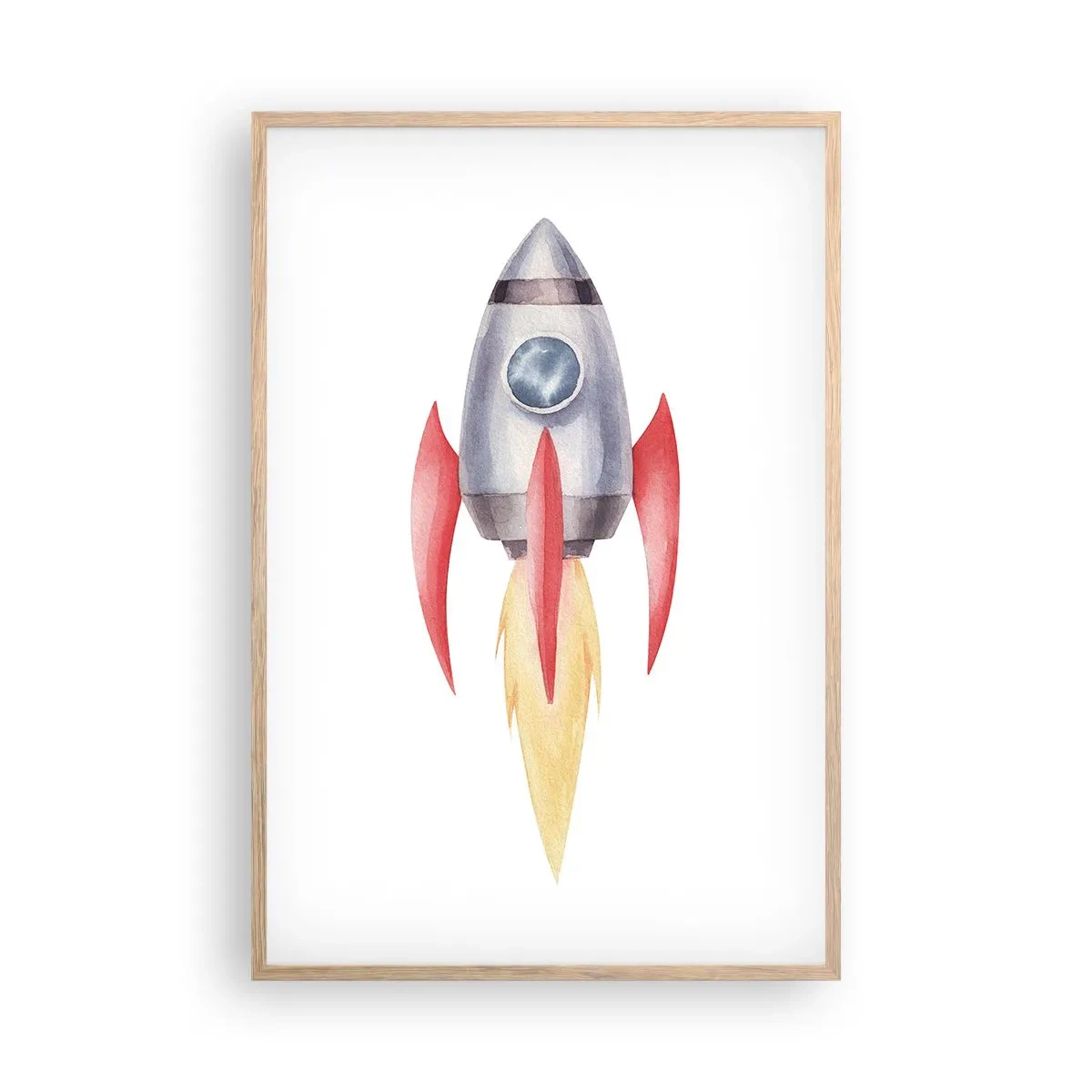 Een poster in een licht eiken lijst - Hoger, sneller, verder - 61x91 cm