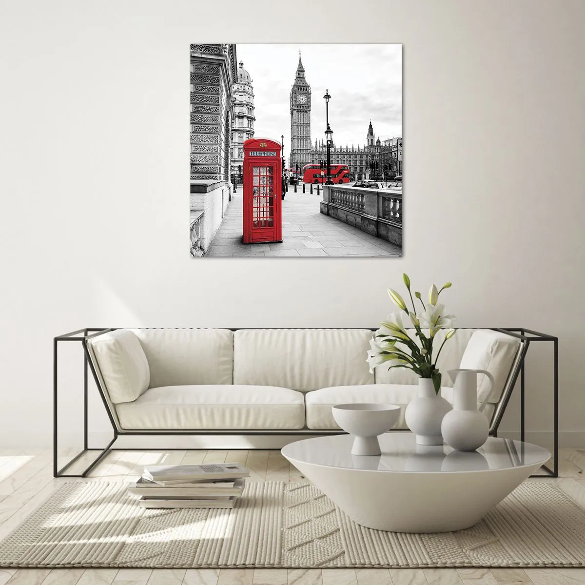 Schilderen op glas - Londen, zonder twijfel - 30x30 cm