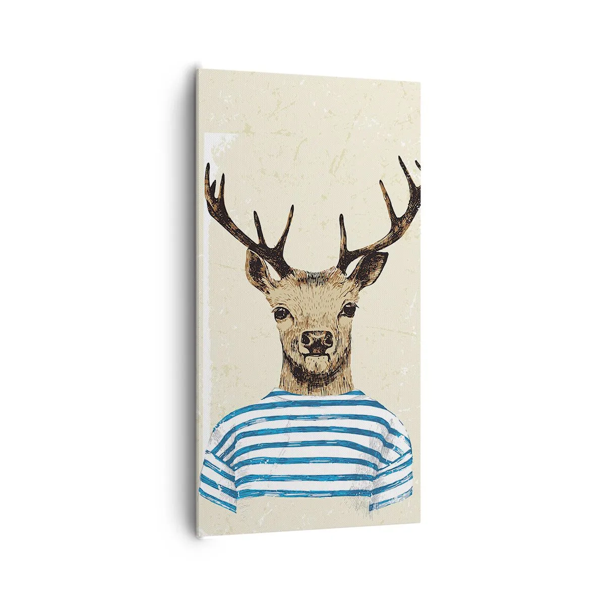 Schilderen op canvas - Omdat ik van gestreepte t-shirts hou! - 65x120 cm