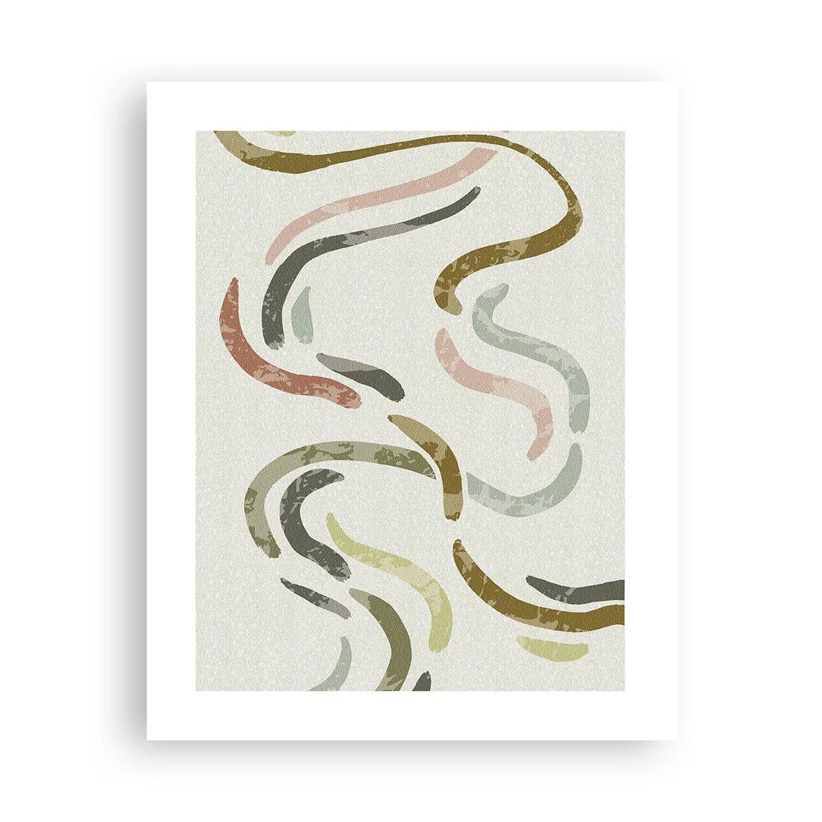 Poster - Een vrolijke dans van abstractie - 40x50 cm