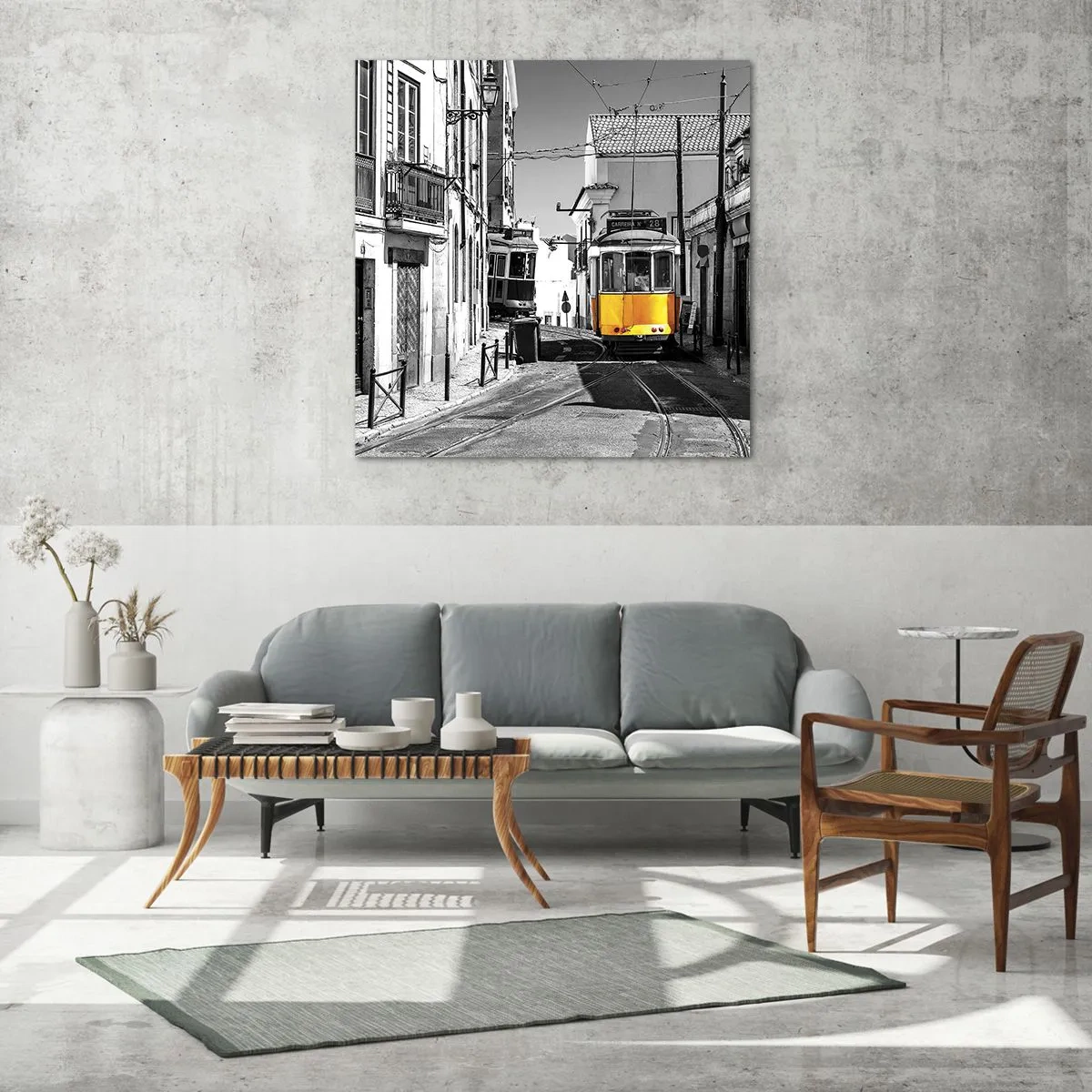 Schilderen op glas - De geest van Lissabon - 30x30 cm