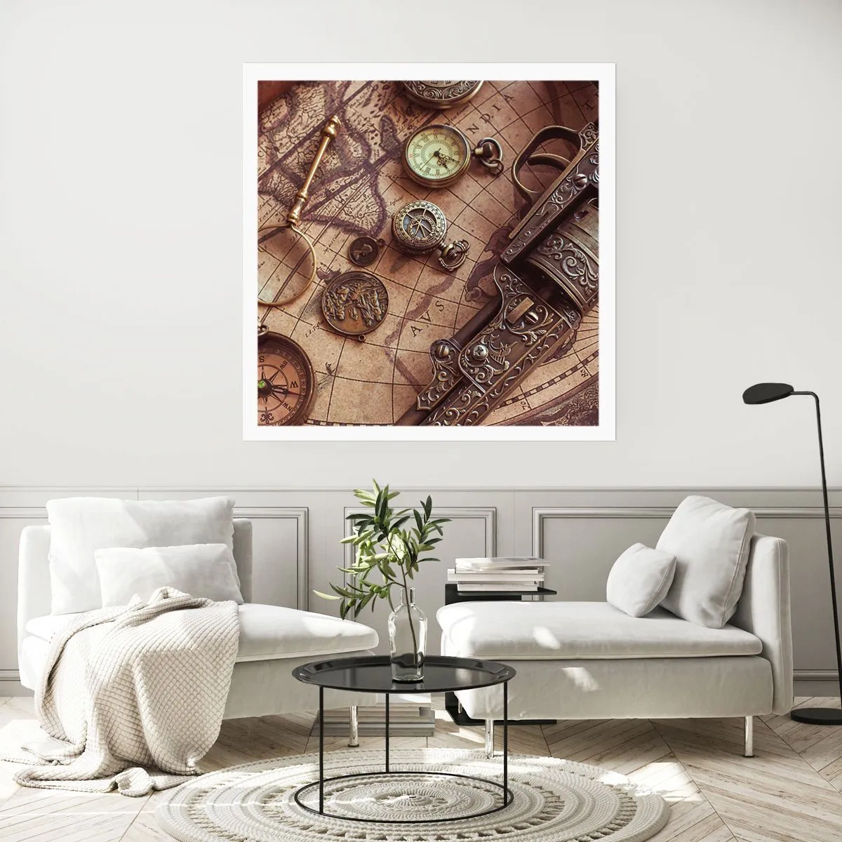 Poster - Avontuur roept - 40x40 cm