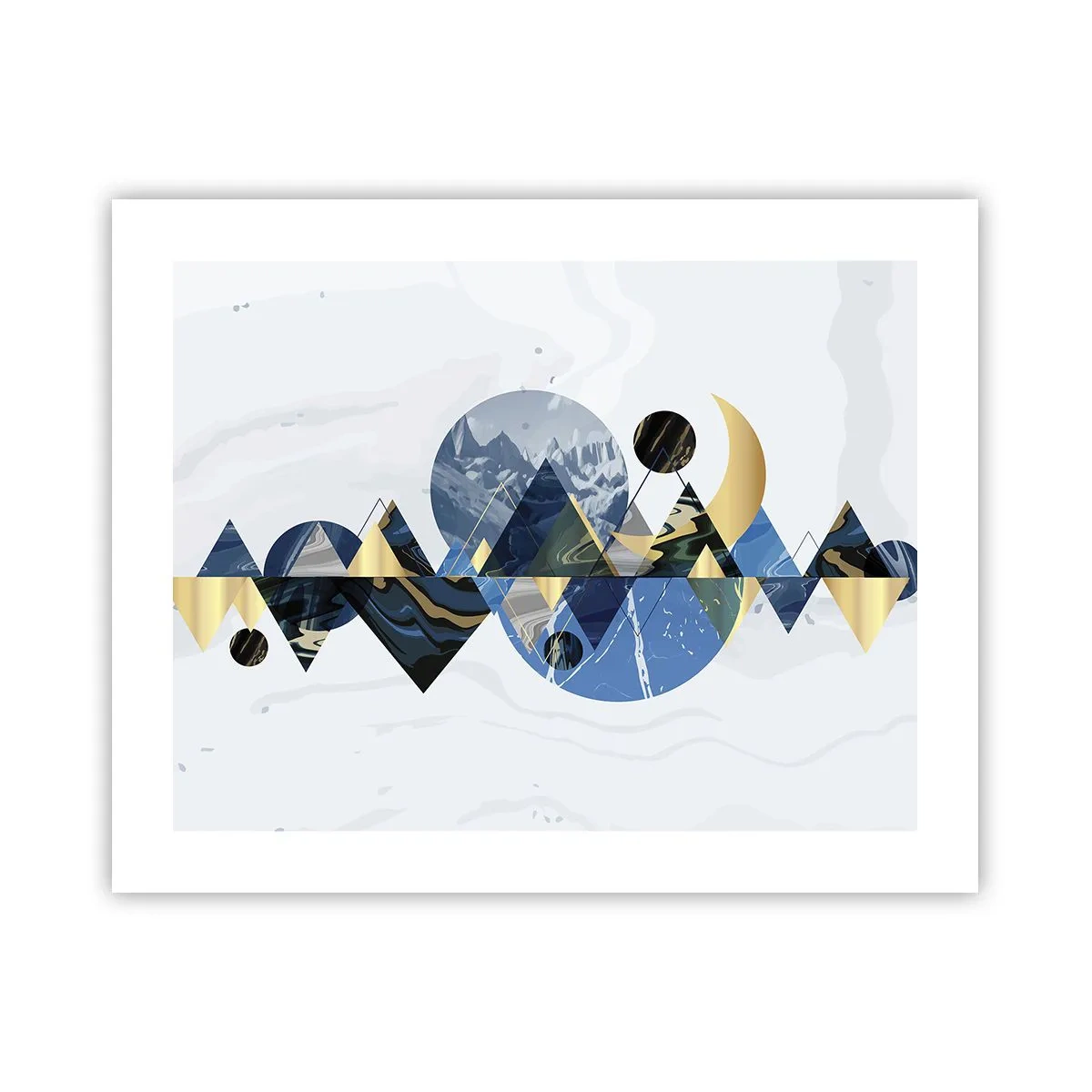 Poster - Geometrisch landschap - 50x40 cm