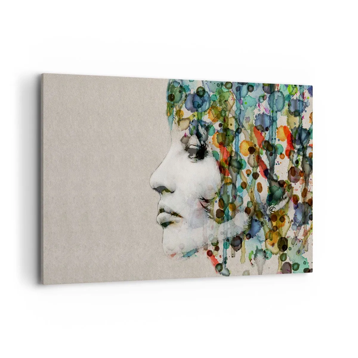 Schilderen op canvas - Ze kwam uit het grijs - 120x80 cm