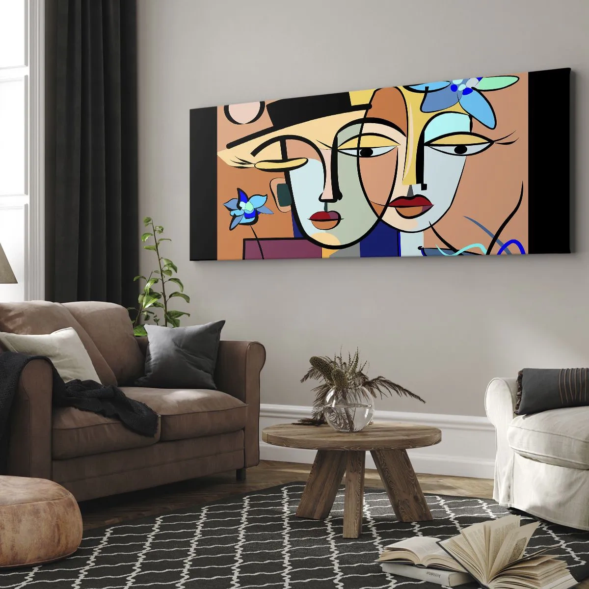Schilderen op canvas - Picasso's randez-vous - 100x40 cm