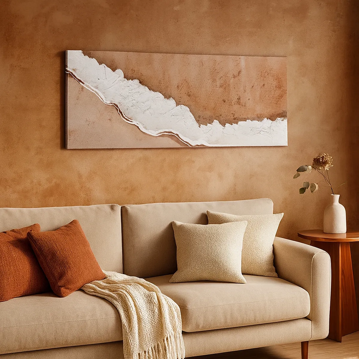 Schilderen op canvas - In aardetinten - 30x30 cm