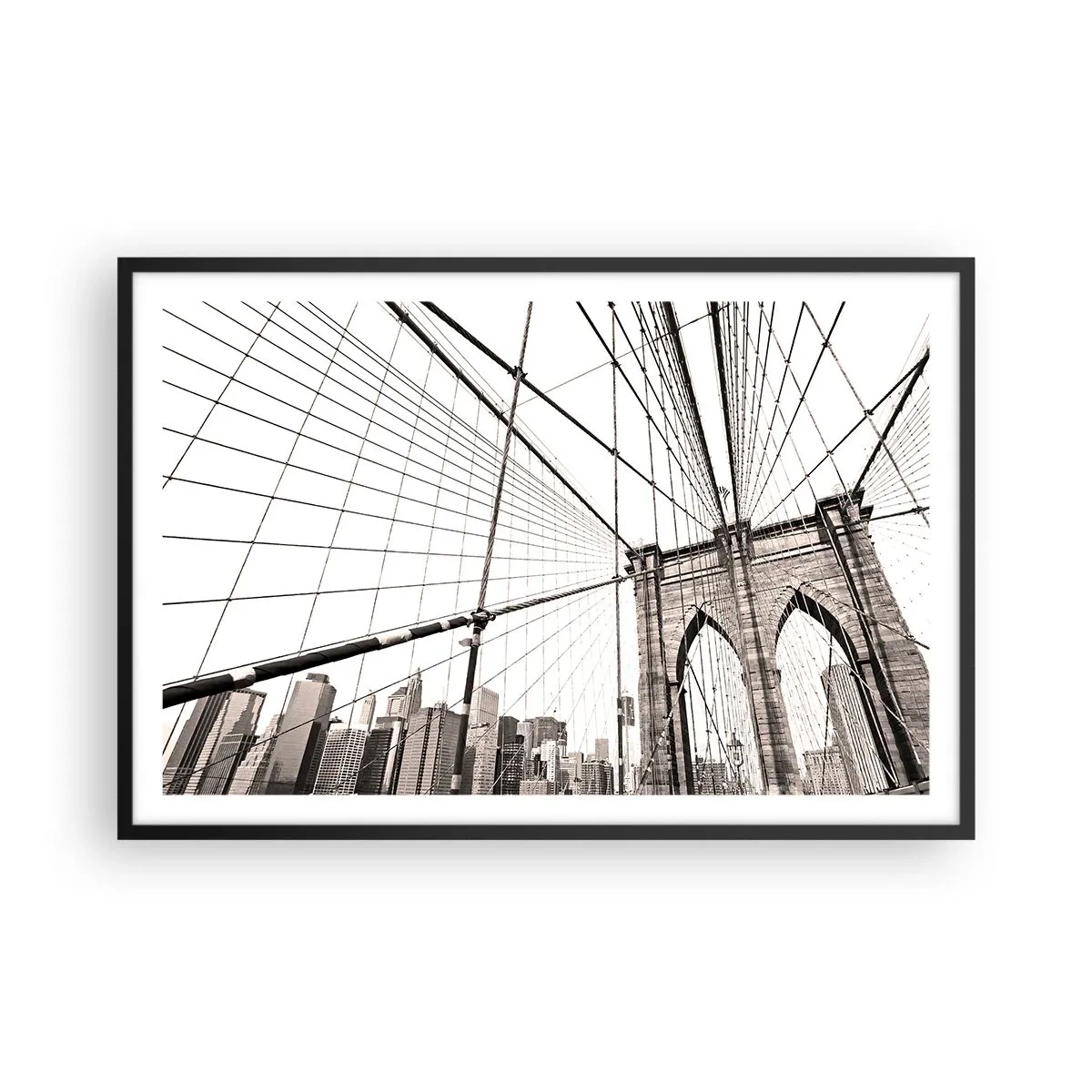 Poster in een zwarte lijst - Kathedraal van New York - 91x61 cm