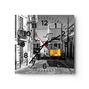 Wandklok - Klok - De geest van Lissabon - 40x40 cm