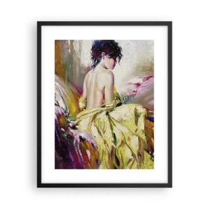 Poster in een zwarte lijst - Tussen de lippen en de rand van de cup - 40x50 cm