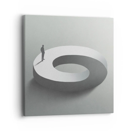Schilderen op canvas - En wees hier slim - 40x40 cm