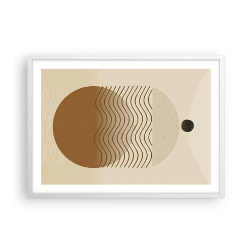 Poster in een witte lijst - Over de oorsprong van geometrische figuren - 70x50 cm