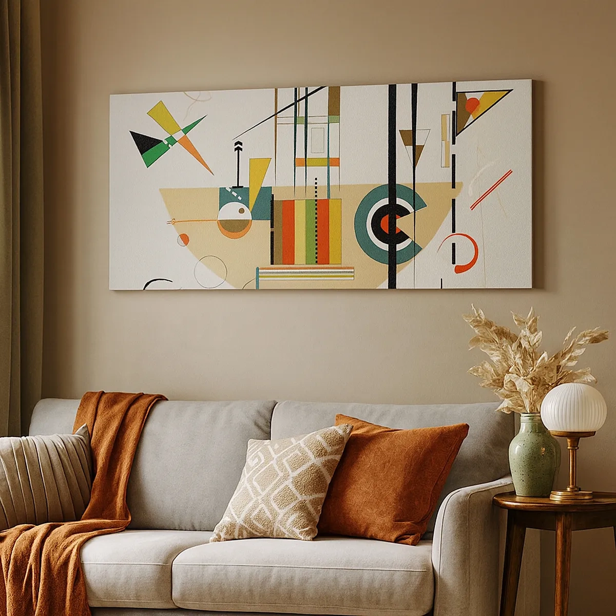 Schilderen op canvas - En de wereld lacht - 30x30 cm