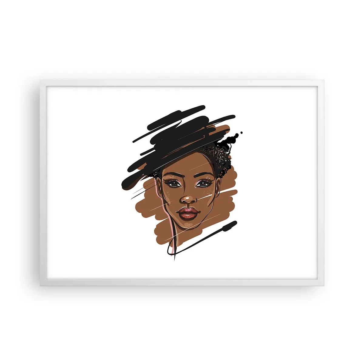 Poster in een witte lijst - Zoet als chocolade - 70x50 cm