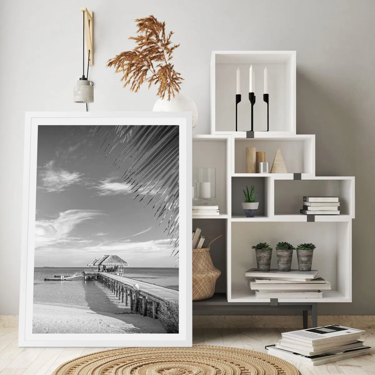 Poster in een witte lijst - Herinnering of droom? - 30x40 cm