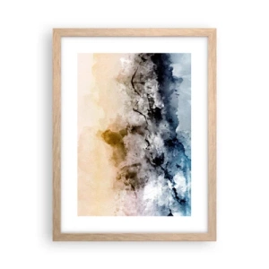 Een poster in een licht eiken lijst - Verdronken in een wolk van mist - 30x40 cm