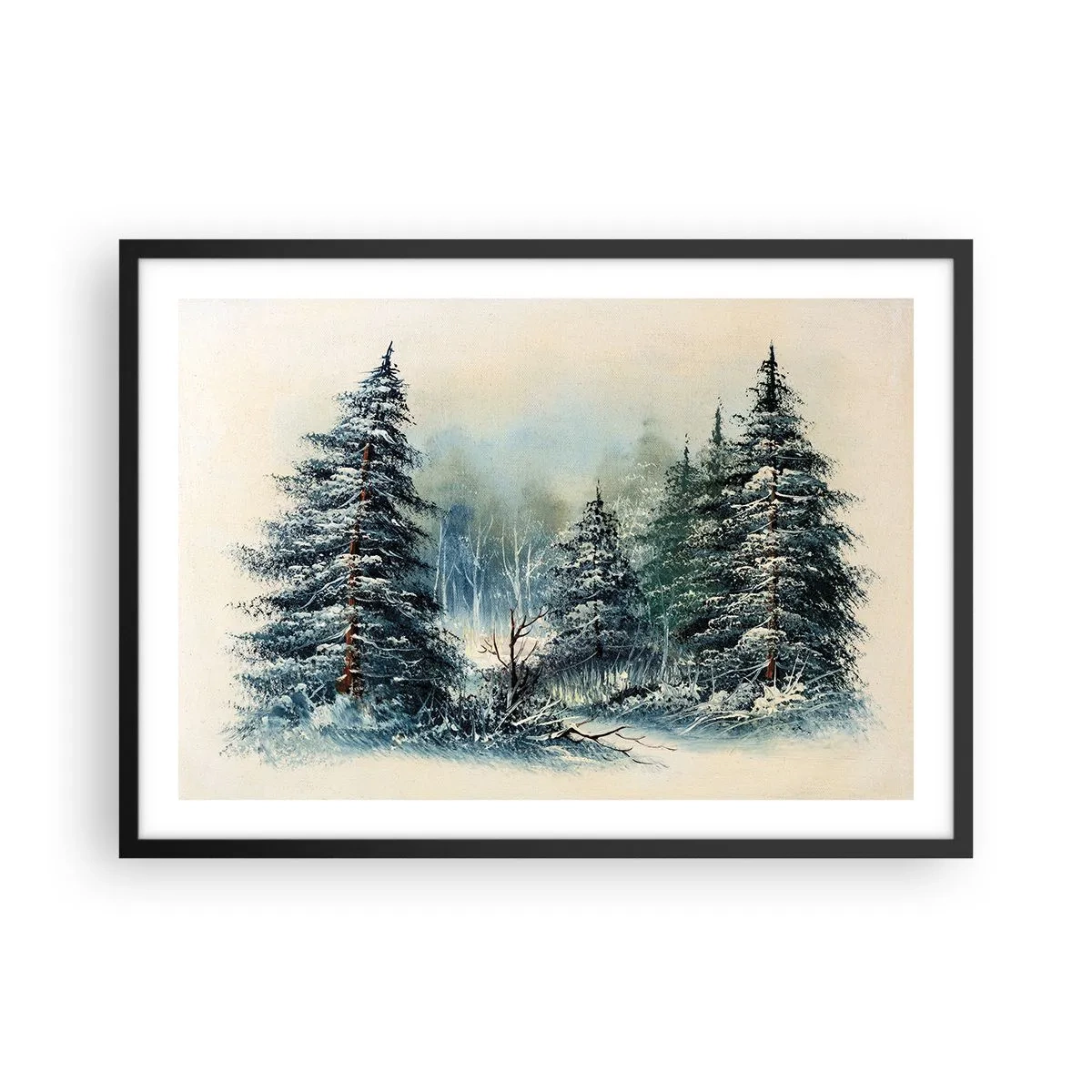 Poster in een zwarte lijst - Klaar voor kerst - 70x50 cm