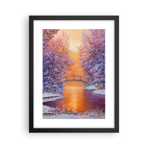 Poster in een zwarte lijst - Laten we elkaar hier ontmoeten - 30x40 cm