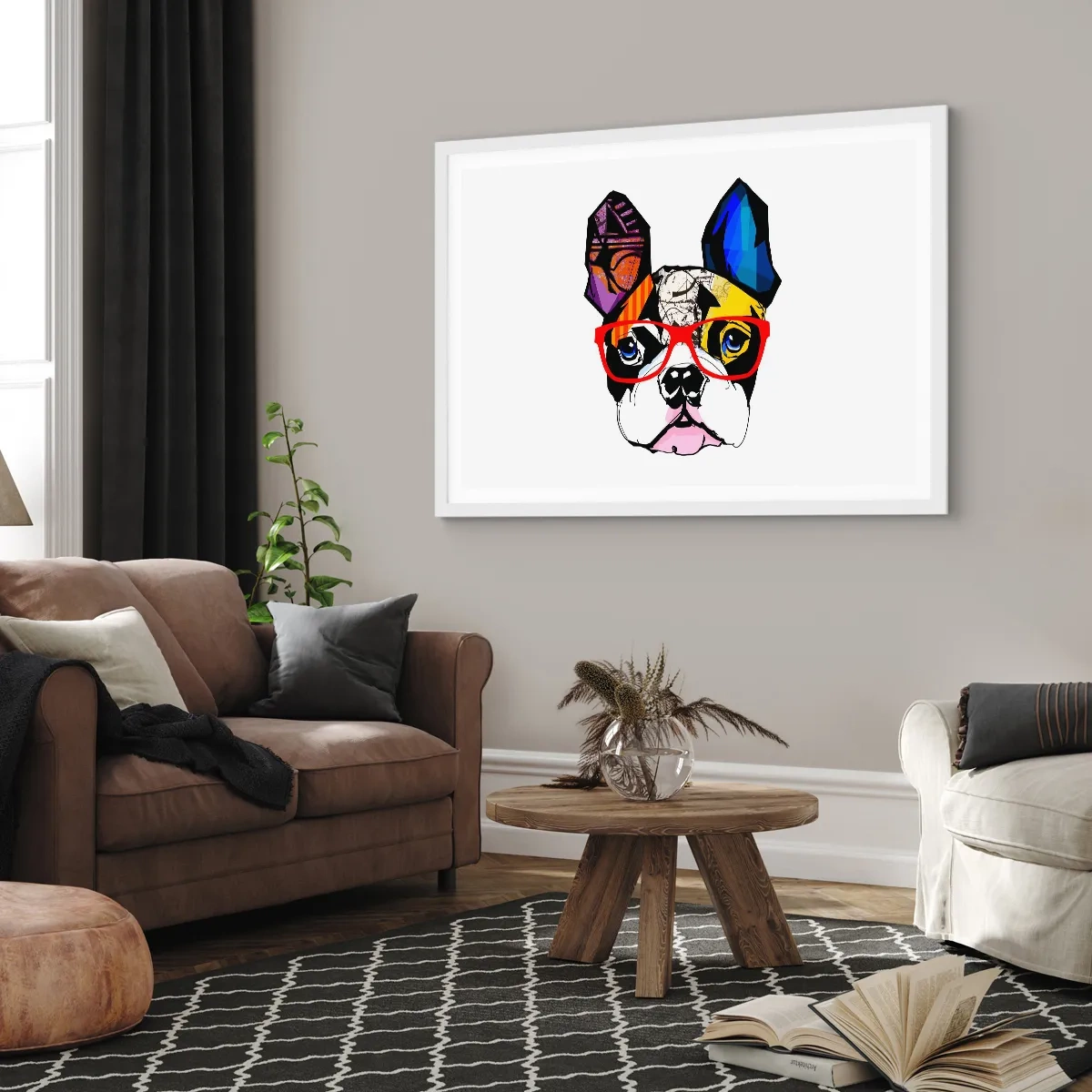 Poster in een witte lijst - intellectueel - 50x40 cm