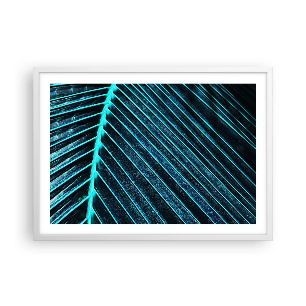 Poster in een witte lijst - Groene textuur - 70x50 cm